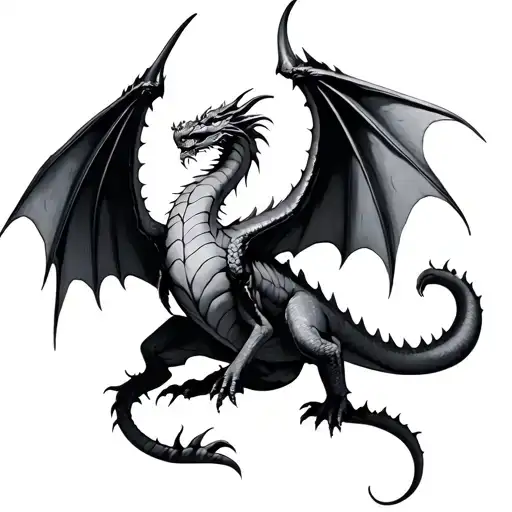 European Dragon Wings Spread