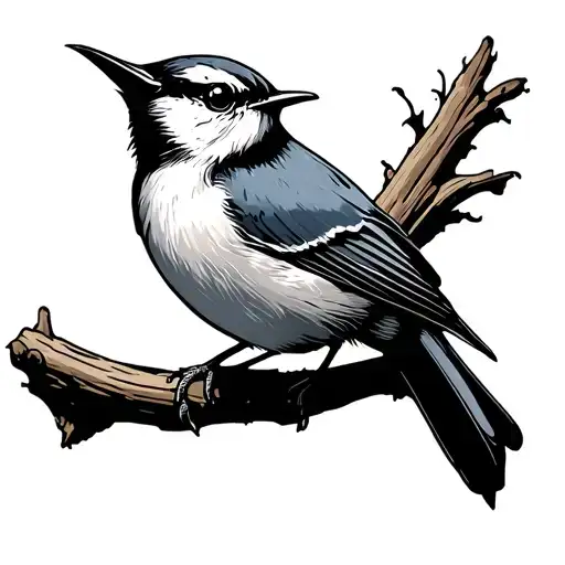 Nuthatch With The Sun