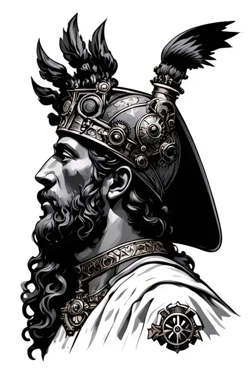 Steampunk Janus Roman God