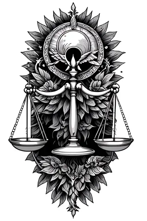 Libra Zodiac Scale Showing Balance