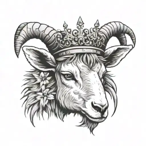 Lamb Face With Crown Of Thorns
