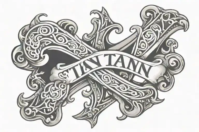 Dog Bone With The Name Titan Intertwined Within