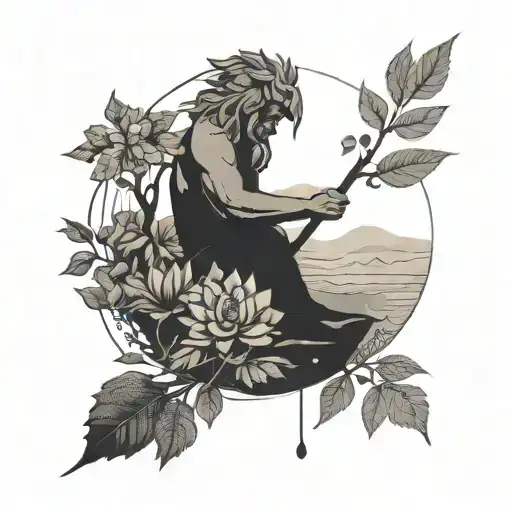 Fine Line Silhouette Of Kavala