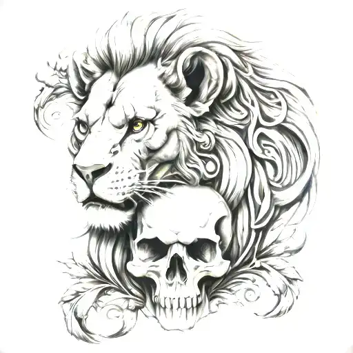 Skull And Lion