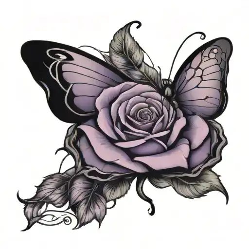 Basketball Purple Rose Butterfly