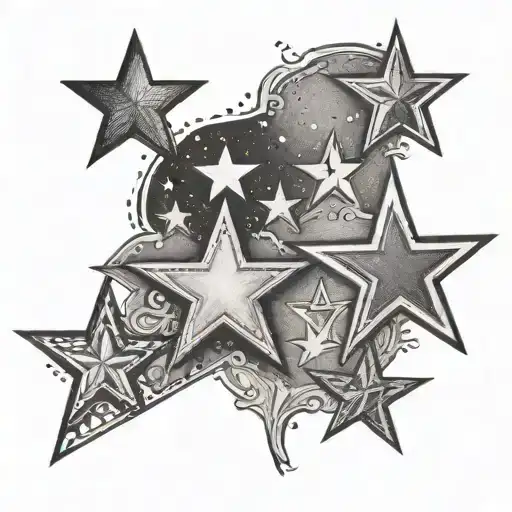 Stars Going Down In A Line