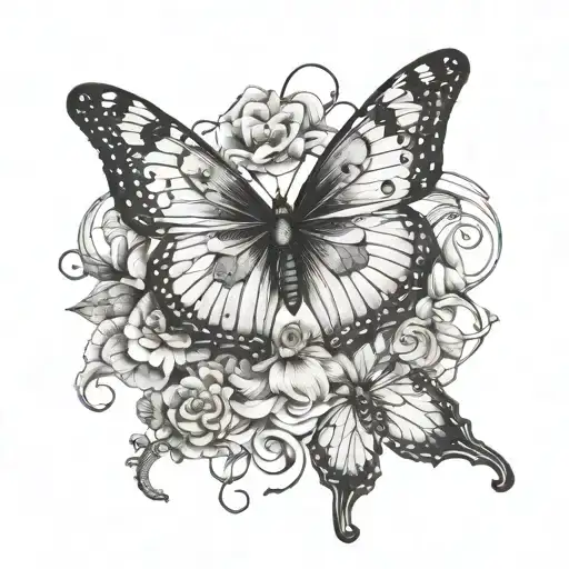 Butterfly And Coordinates Beautifully Intertwined