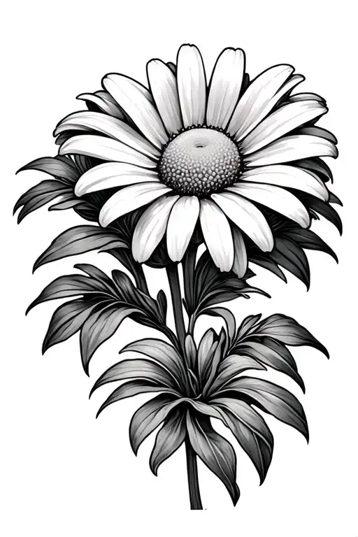 Daisy Flower Along The Back