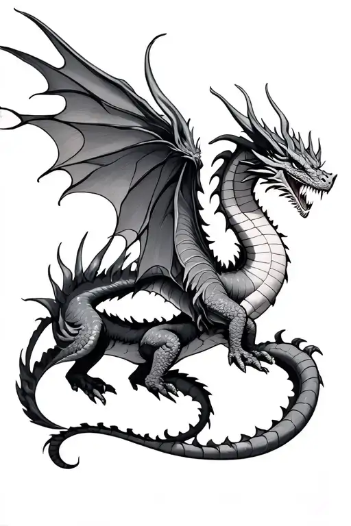 Realistic Dragon Flying