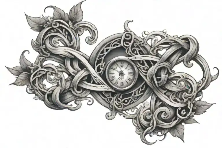 Hourglass Infinity Knot Roots Surrounded