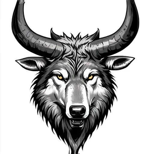 Wolf Hyde On A Ox Head