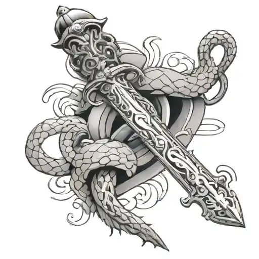 Christian Sword With A Snake