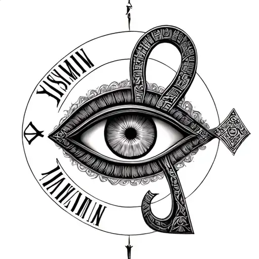 Ankh Symbol With Eye Names Jasmin Gabriel Malia Ancient Egypt Roman Numerals 6 28