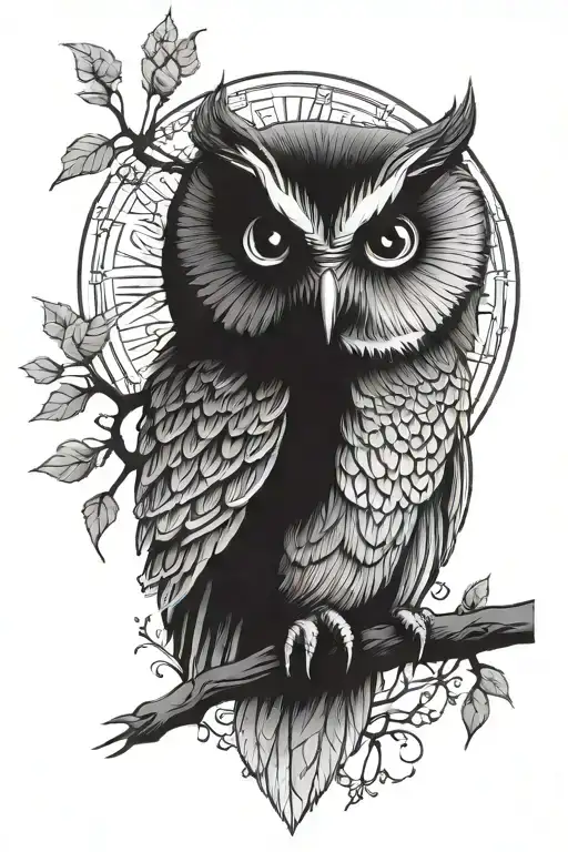 An Owl On A Branch