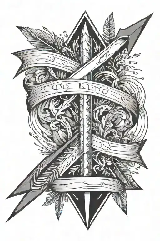 Arrow Made From The Word Leingang