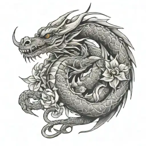 Floral Dragon Wrapped