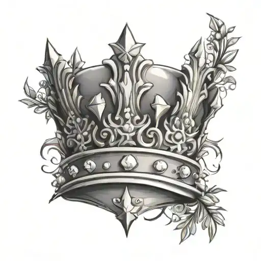 Crown With Diamond With Garland