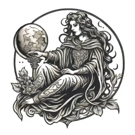 The Moon Tarot Card