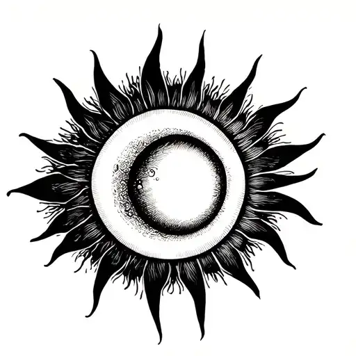 Minimalist Sun And Moon Circle Form