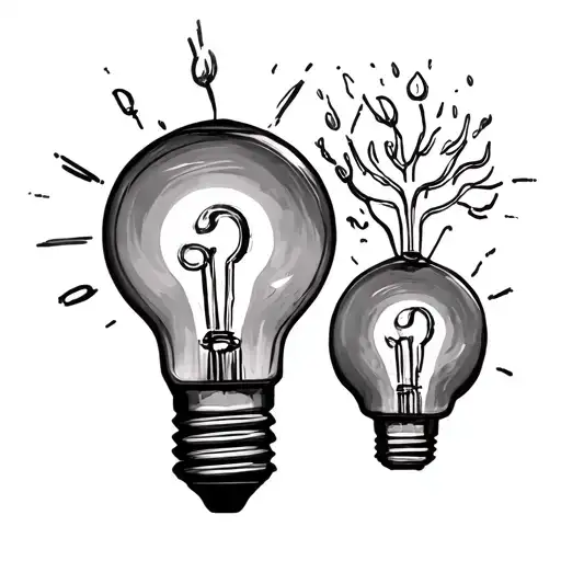 Lightbulb With The Filaments Made With Hidden Semicolon