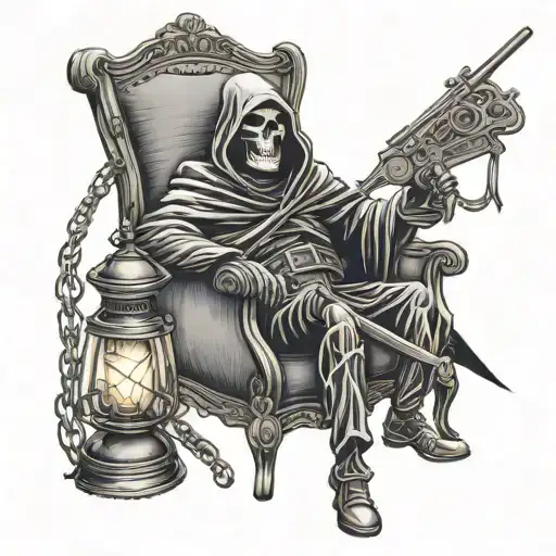 Grim Reaper Rifle Lantern Chair