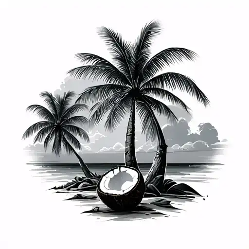Coconut Trees Background Looking