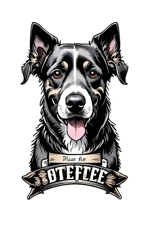 Dog Memorial Cross Surrounded