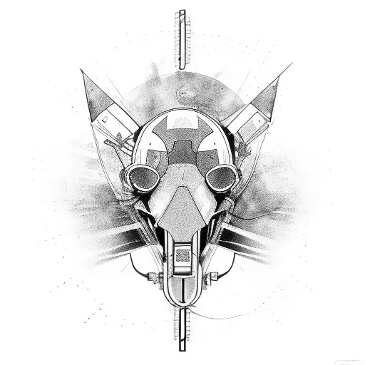 Abstract Motorcycle Silhouette