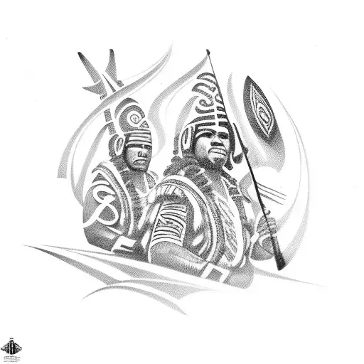 Polynesian Band With Space For Initials