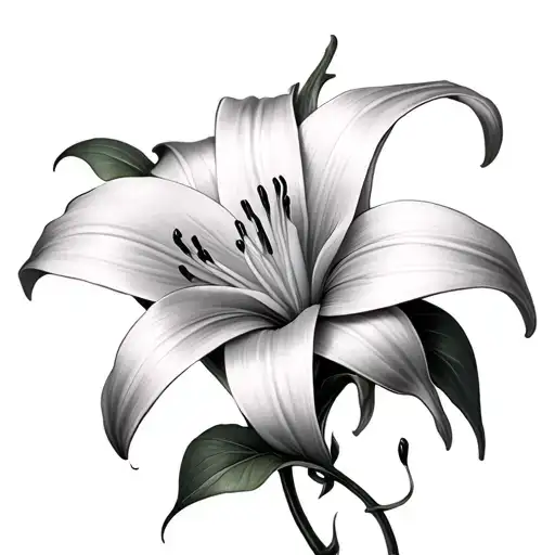 Lily Flower Hand And Filorearm 3D