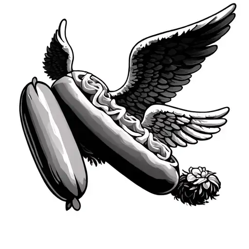 Hotdog With Angel Wings