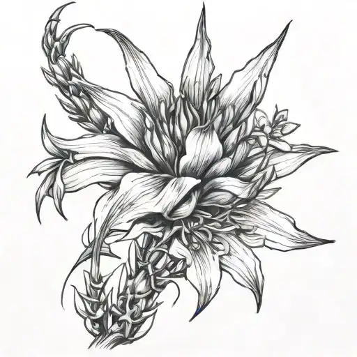 Yucca Gloriosa With Scorpion On Forearm