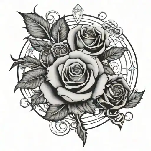 Sagittarius Rose Intertwined