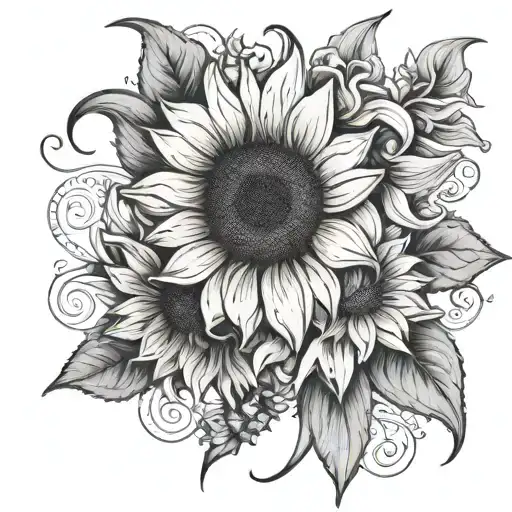 Sunflower And Lillie With Semi Colon