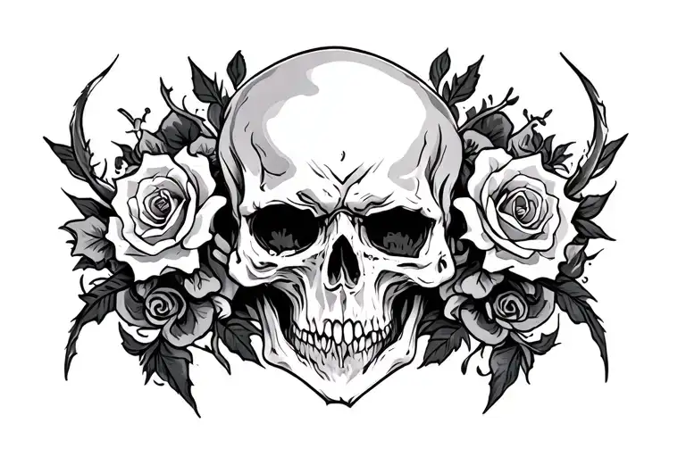 Full Chest Tattoo Featuring Gothic Style