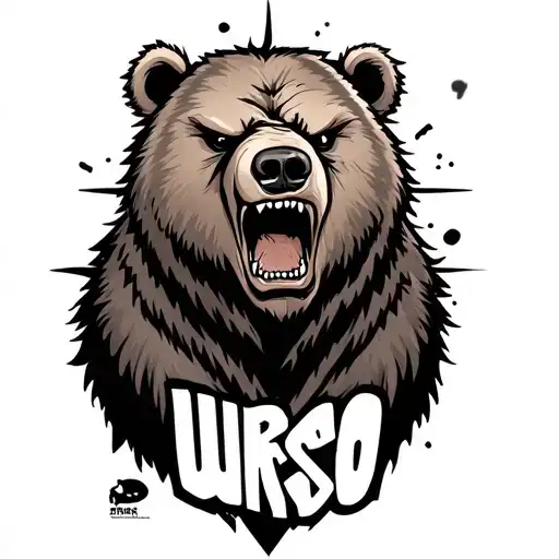 Angry Bear With Urso Written