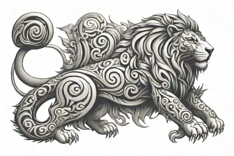 3D Illusion Leo Zodiac Sign