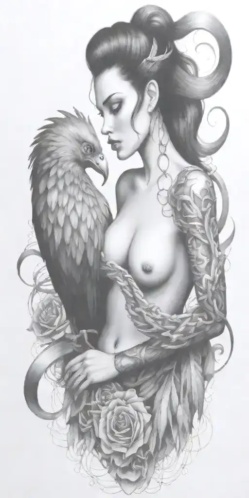 Broken Heart With A Chain Wrapped Around It And Bob Wire Fence