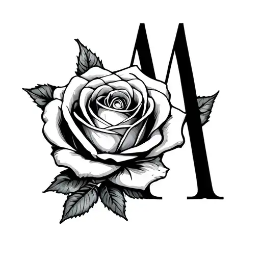 Rose Initial A