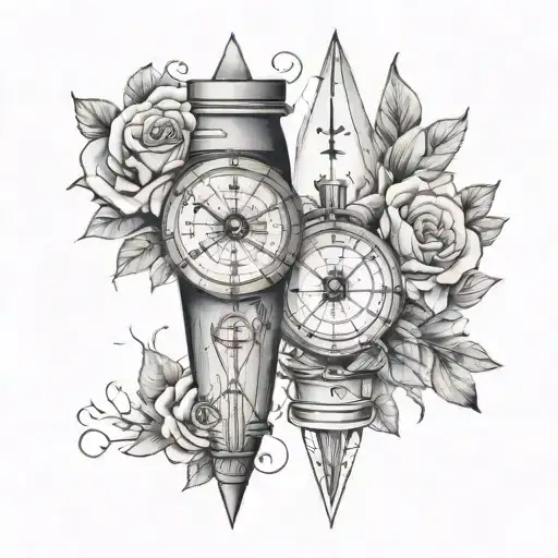 Couples Matching Tattoo On Forearm With Gps Coordinates