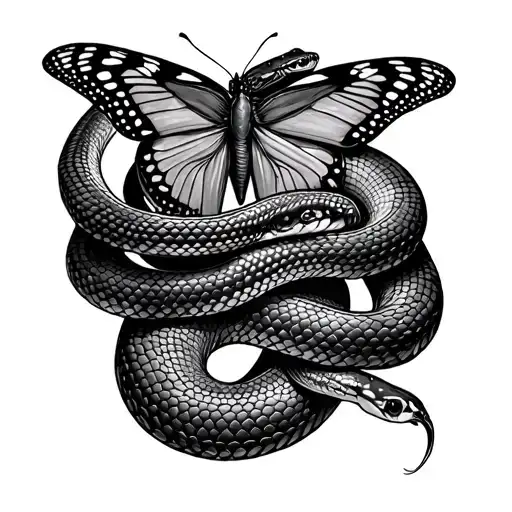 Snake And Butterfly