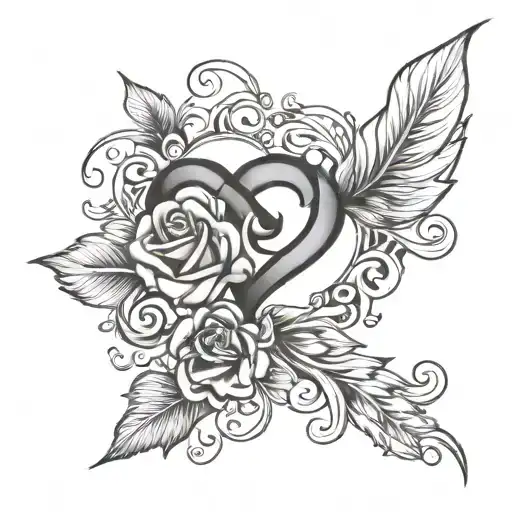 Couples Matching Tattoo Love You And Me Forever