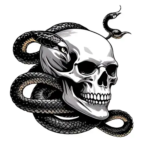 Harry Potter Death Eater Skull And Snakes Authentic Symbol