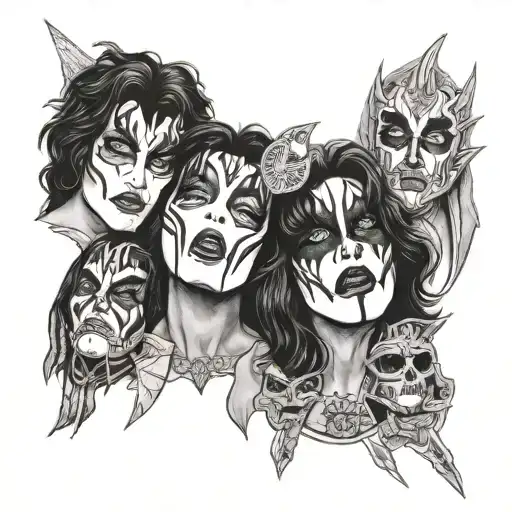 Kiss Album Cover Merged