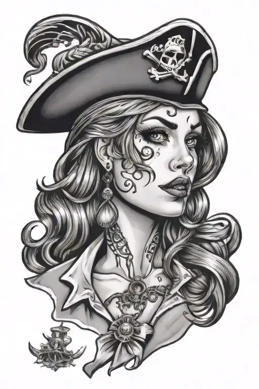 Pirate Captain Pinup Girl