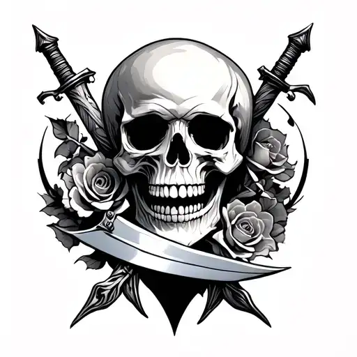 Skull And Dagger Surrounded