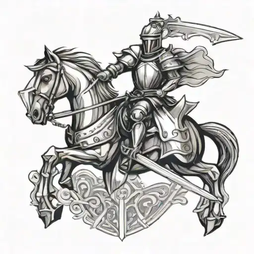 Knight Holding Sword