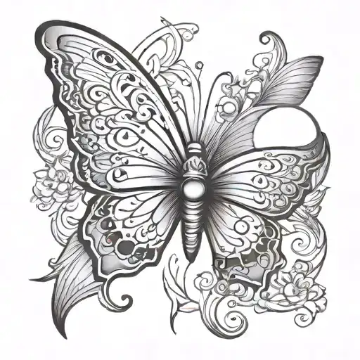 Aries And Moon Butterfly Wings