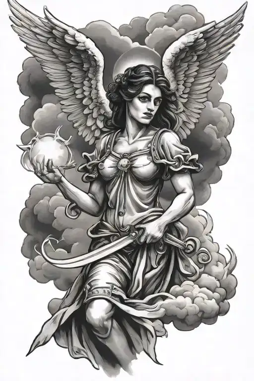 Clouds And Badass Angel