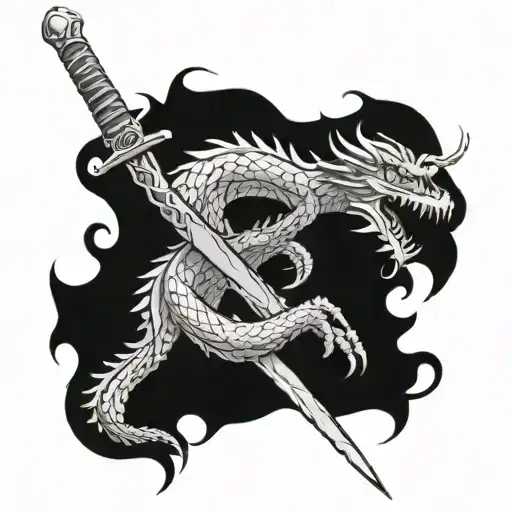 Sword Dragon Wrapped